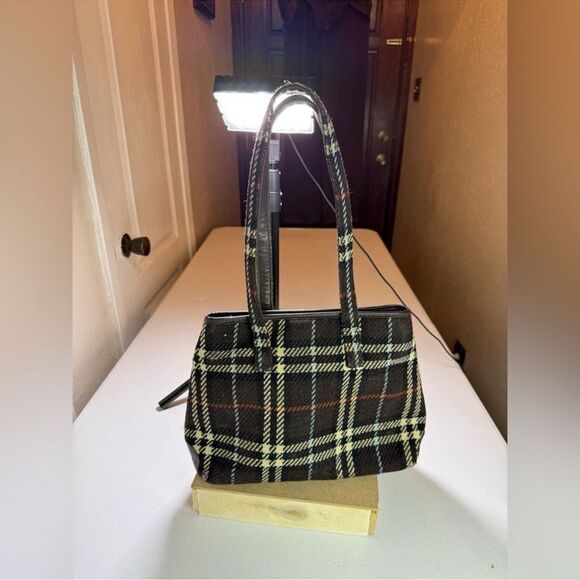 BURBERRY LONDON handbag Black check Used - Picture 1 of 14